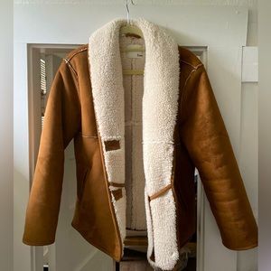 Aritzia suede + teddy jacket